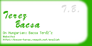 terez bacsa business card